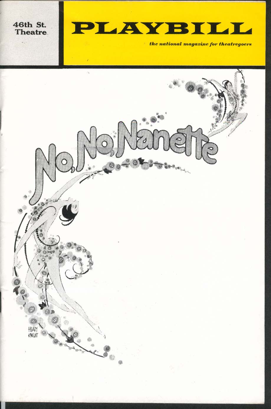 Image for No No Nanette Playbill 10/1971 Ruby Keeler Jack Gilford Bobby Van 46th Street