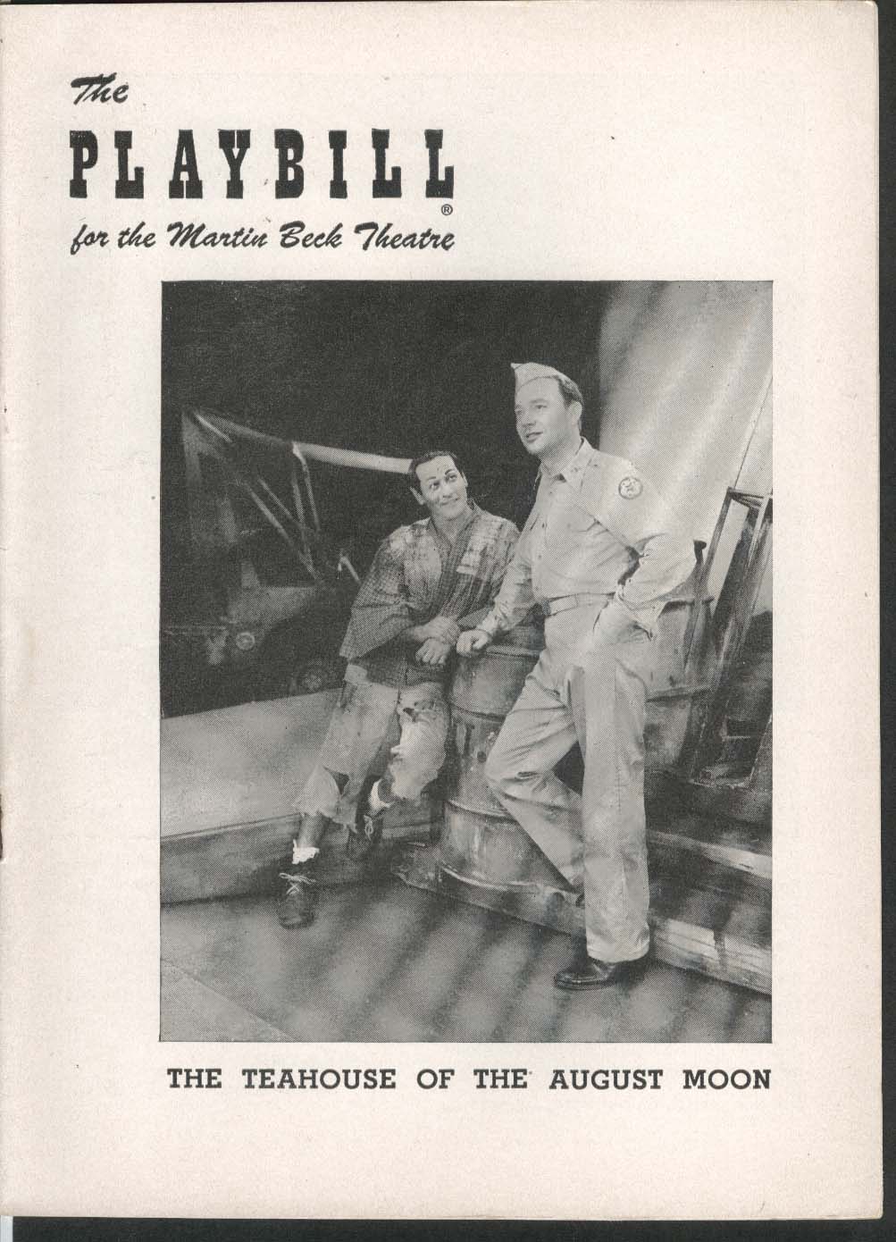 Image for Teahouse of the August Moon Playbill 5/30/55 Eli Wallach John Beal Martin Beck