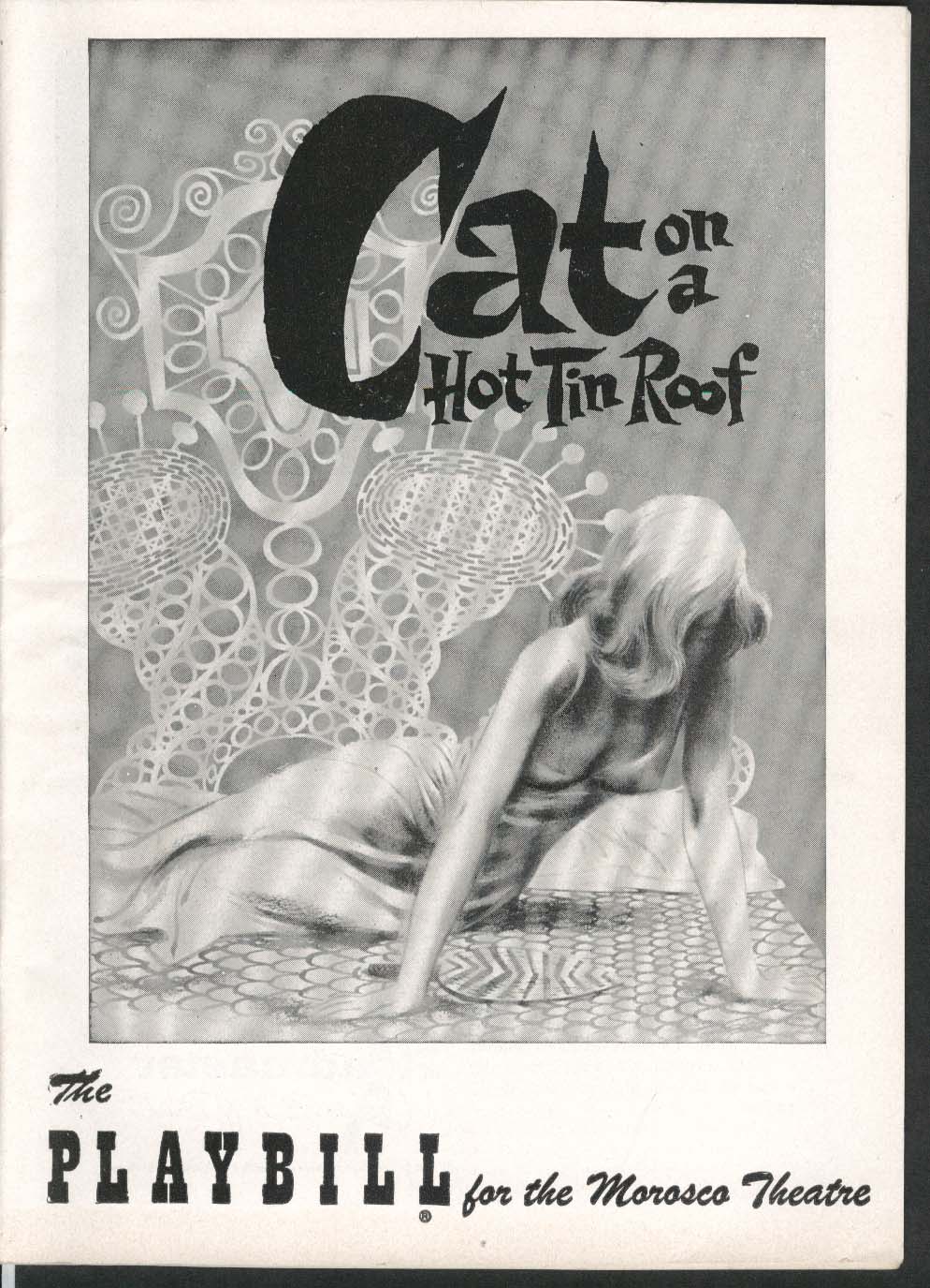 Image for Cat on a Hot Tin Roof Playbill 9/17/56 Elia Kazan Thomas Gomez Morosco Theatre