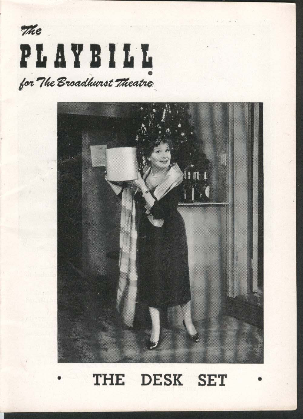 Image for The Desk Set Playbill 2/20/56 Shirley Booth Frank Milan Louis Gossett Broadhurst