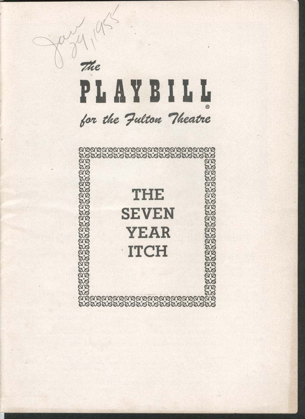 Image for The Seven Year Itch Playbill 1/29/55 Tom Ewell Louise King Fulton Theatre