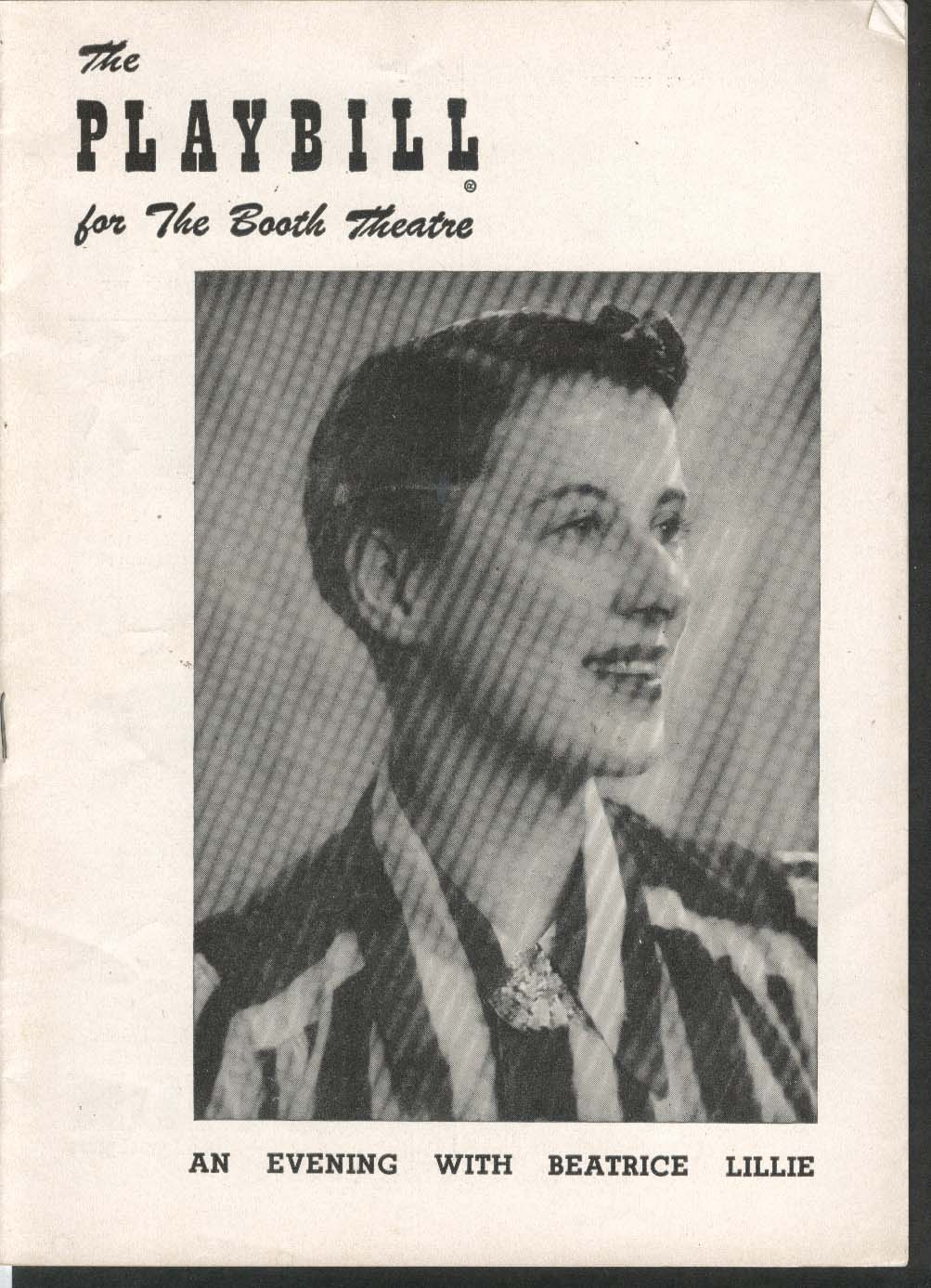 Image for An Evening With Beatrice Lillie Playbill 3/16/53 Reginald Gardiner