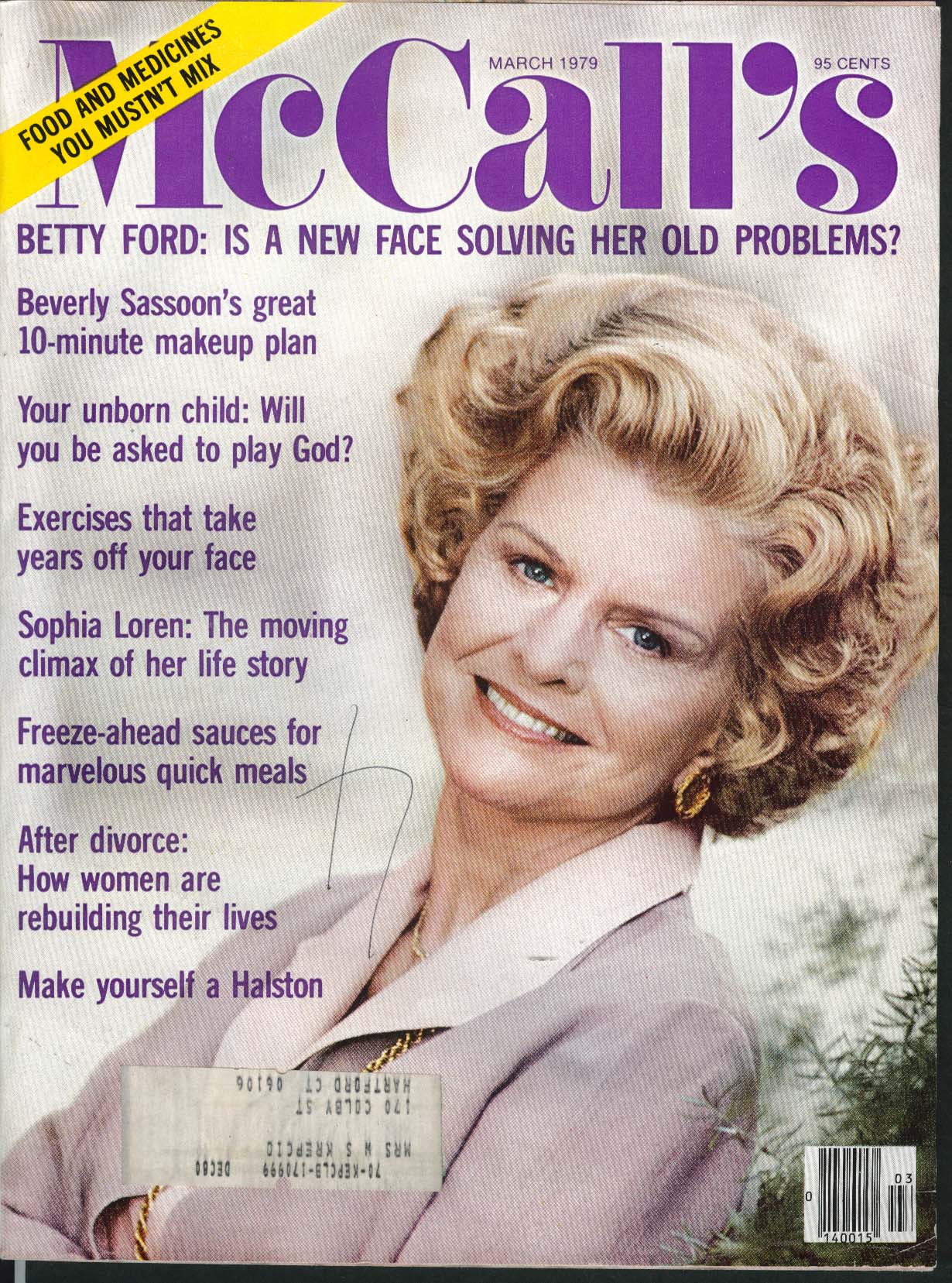 Image for McCALL'S Betty Ford Beverly Sassoon Sophia Loren Halston 3 1979