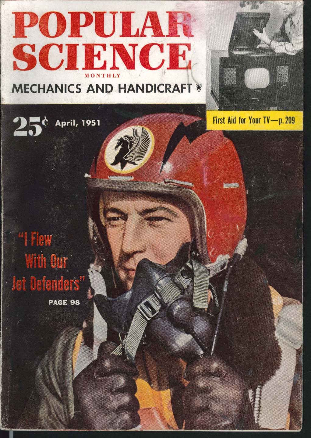 Image for POPULAR SCIENCE Jet Interceptor Pilots Chrysler Power Steering Zirconium 4 1951