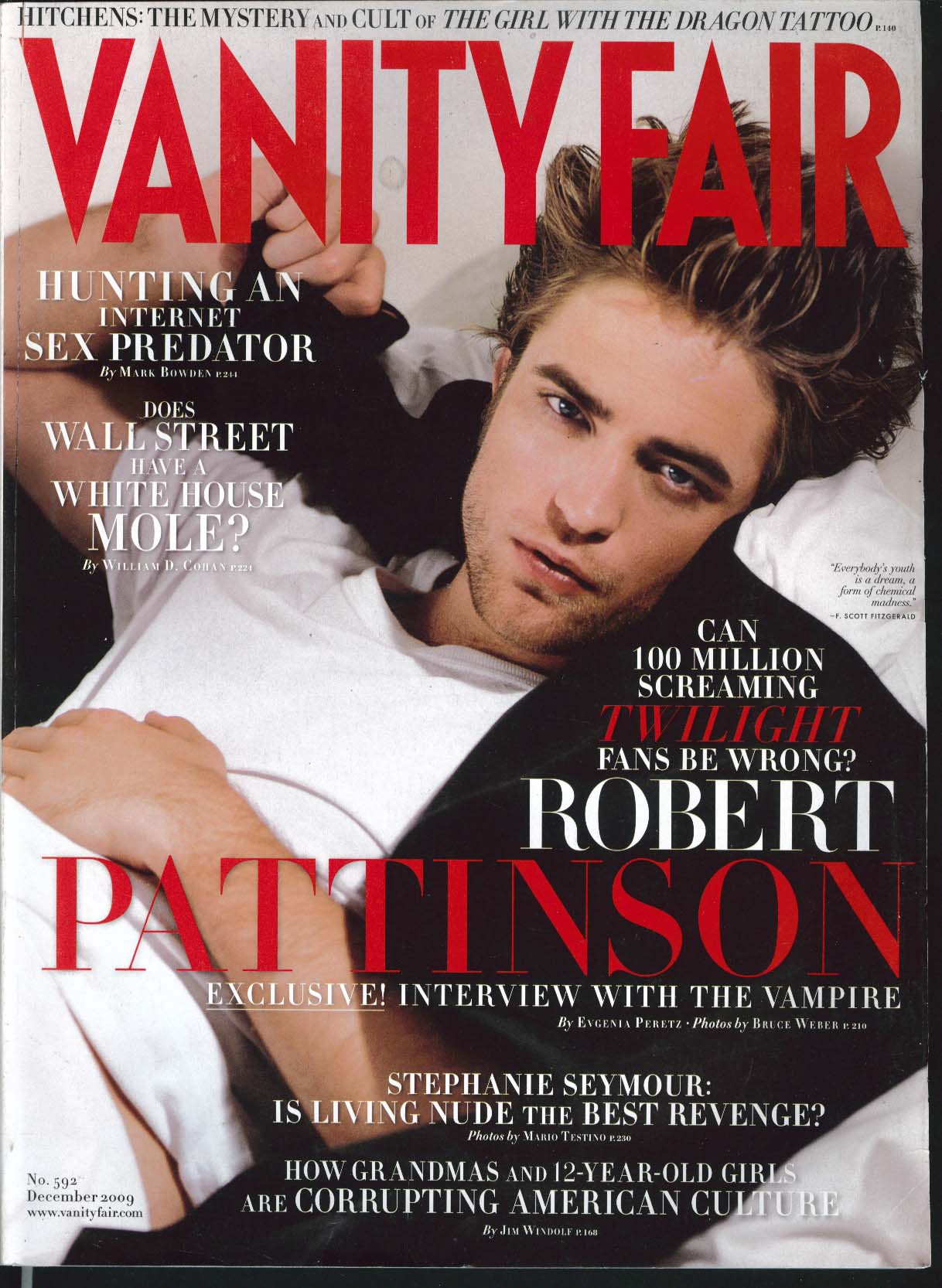 Image for VANITY FAIR Robert Pattinson Stephanie Seymour Vampire Weekend 12 2009