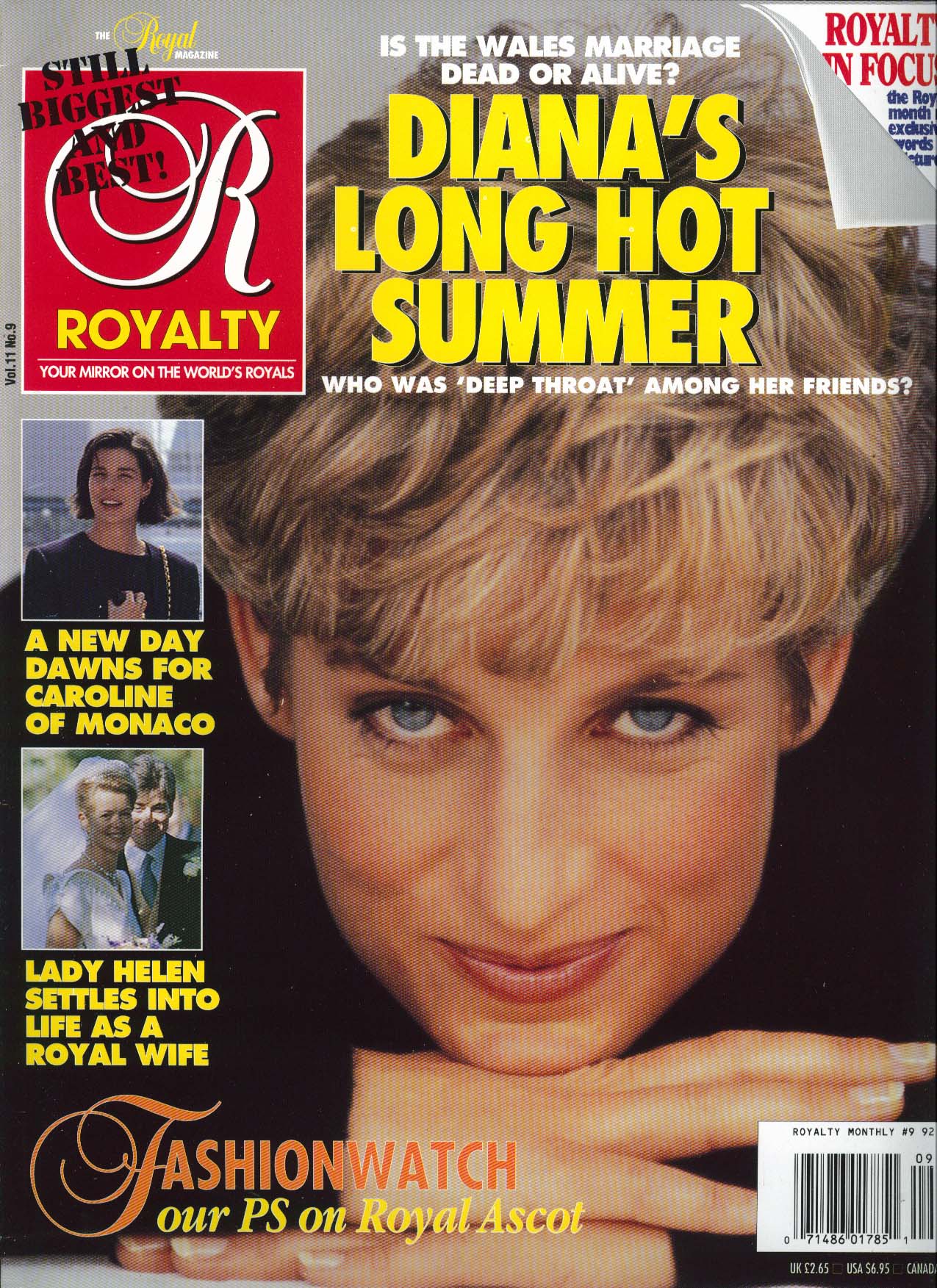 Image for ROYALTY MONTHLY Caroline of Monaco Lady Helen Royal Ascot Diana 6 1992