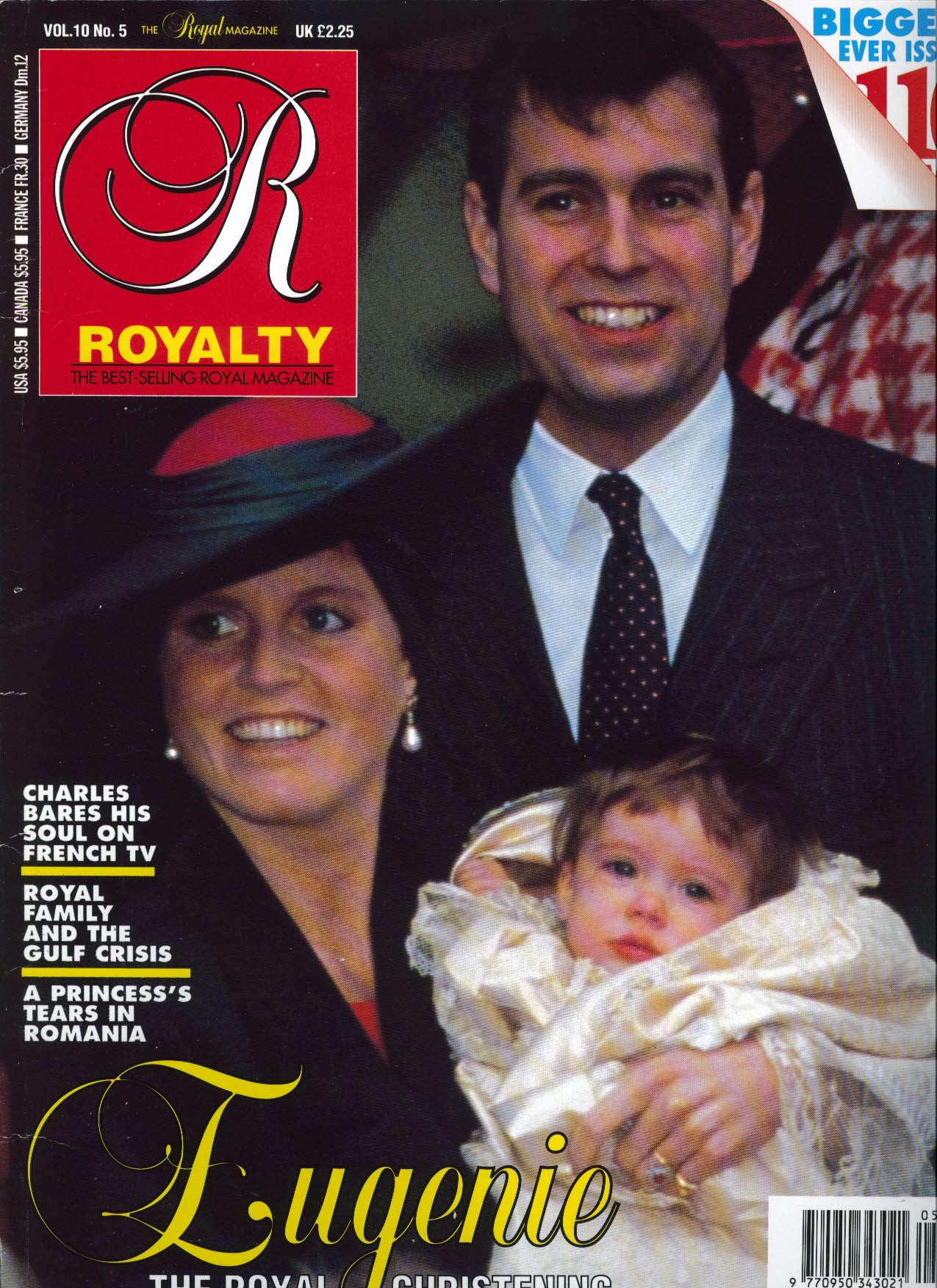 Image for ROYALTY MONTHLY Punk Princess Gloria Prince Charles Persian Gulf Eugenie 2 1991
