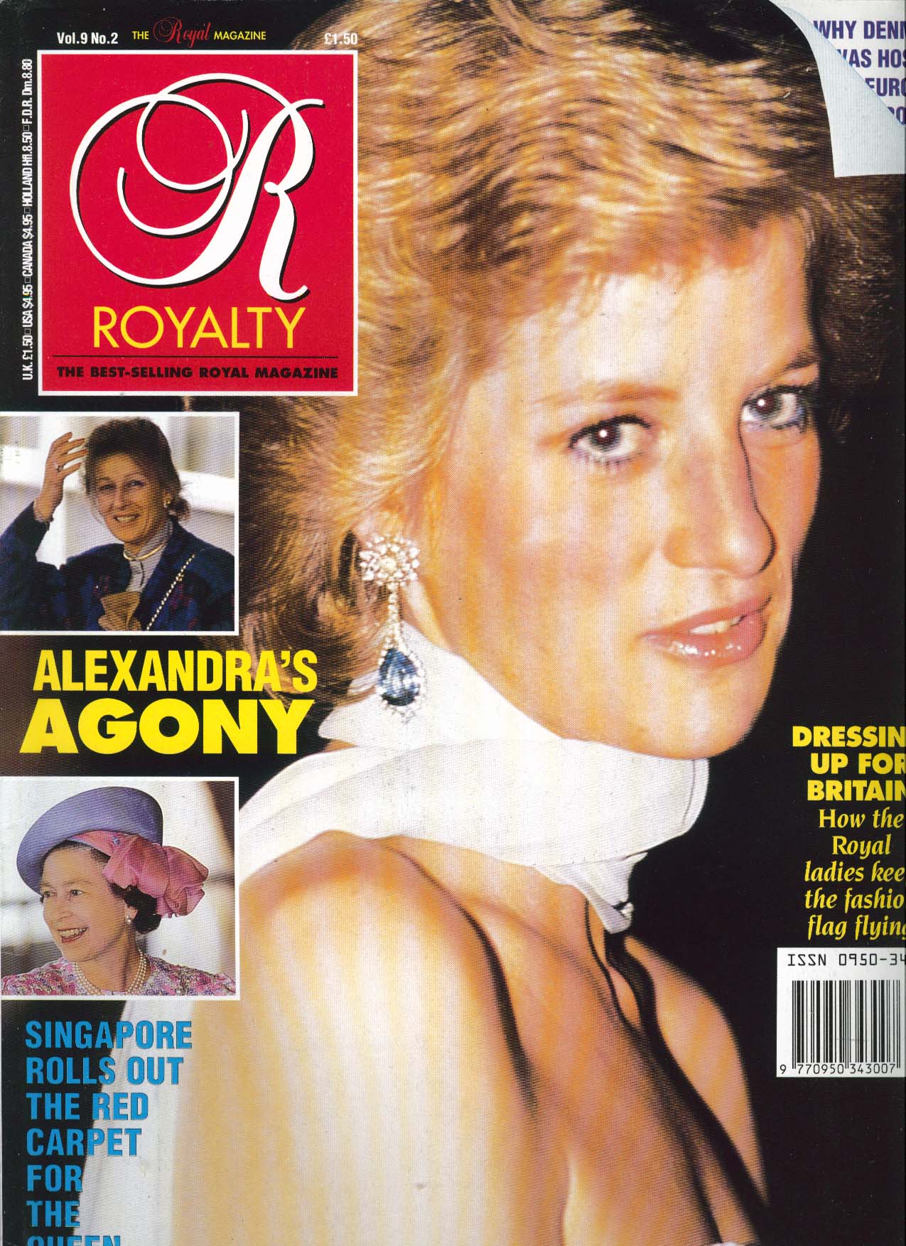 Image for ROYALTY MONTHLY Diana Princess of Wales Fashion Alexandra Queen 11 1989