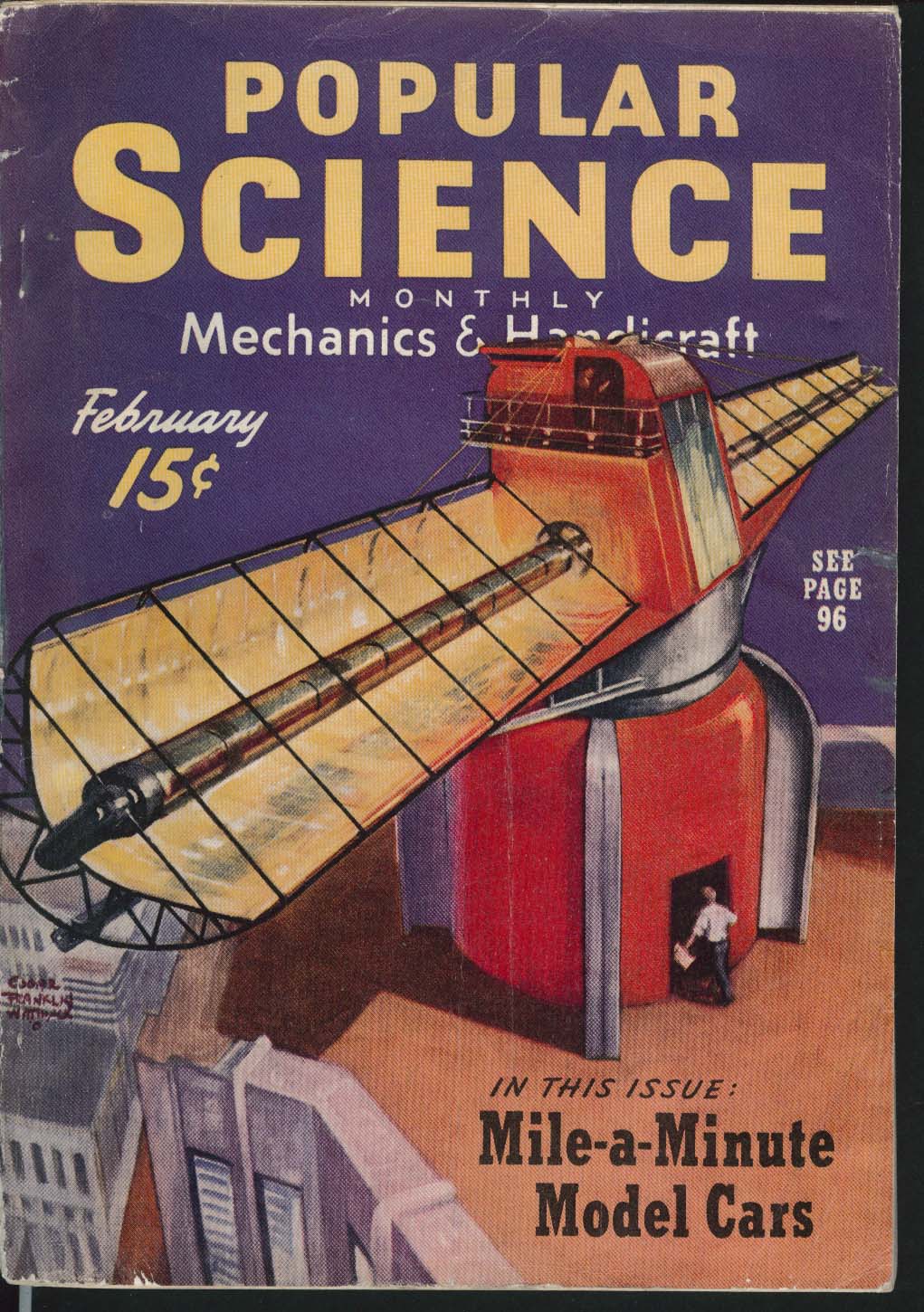 Image for POPULAR SCIENCE Overhead Garage Door Skiing Fitness Observatory 2 1940