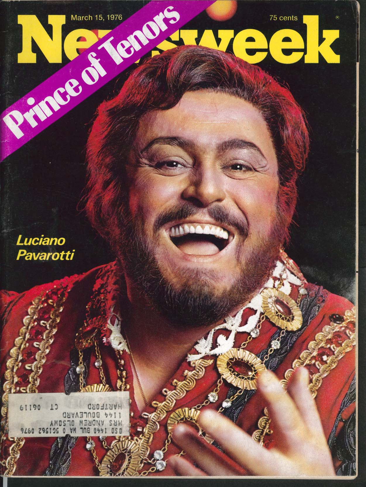Image for NEWSWEEK Luciano Pavarotti Ford Reagan Heroin Home Architecture 3/15 1976
