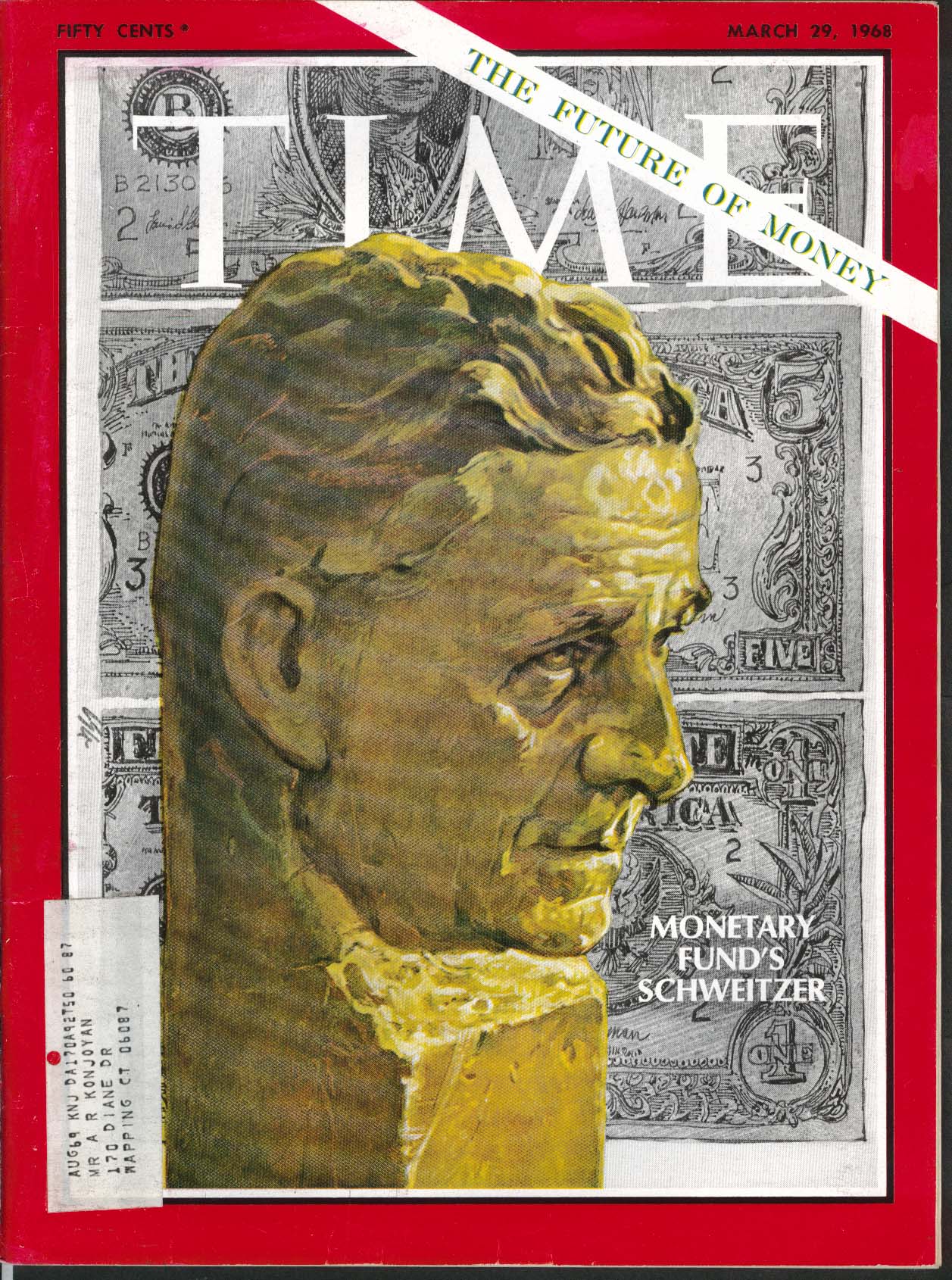 Image for TIME Monetary Fund Schweitzer Truman Abrams Westmoreland Kennedy Nixon 3/29 1968