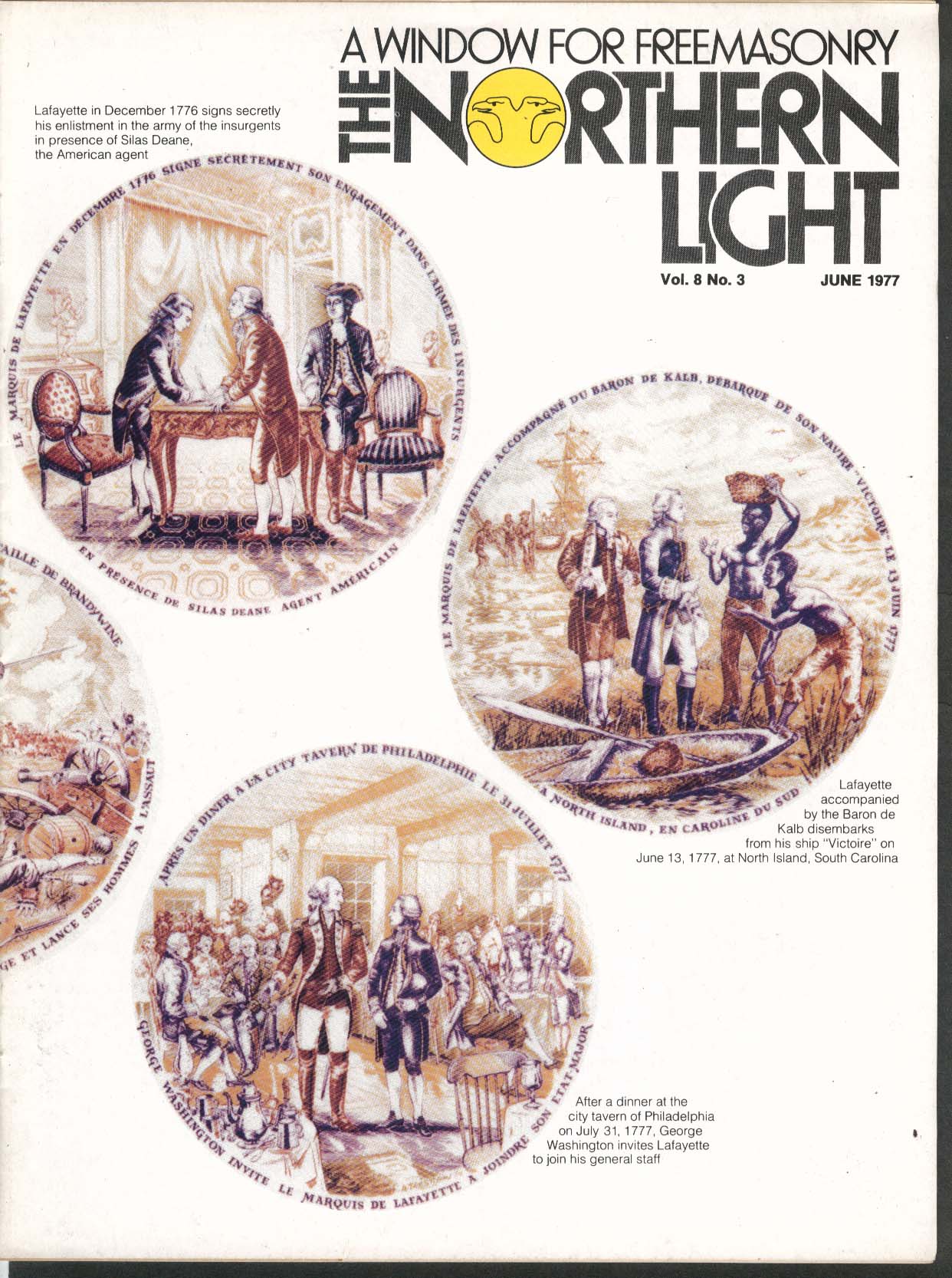 Image for NORTHERN LIGHT Vol 8 #3 LaFayette Continental Congress Sword Freemasons 6 1977