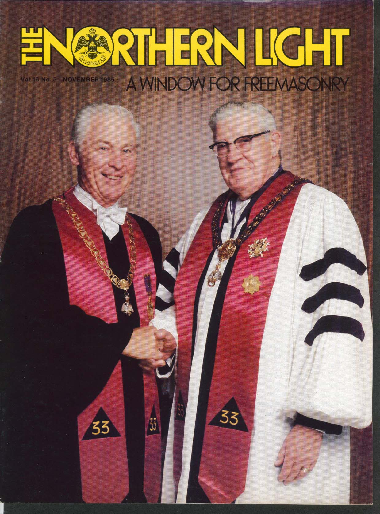 Image for NORTHERN LIGHT Vol 16 #5 Stanley F Maxwell Retirement Vermont Freemasons 11 1985