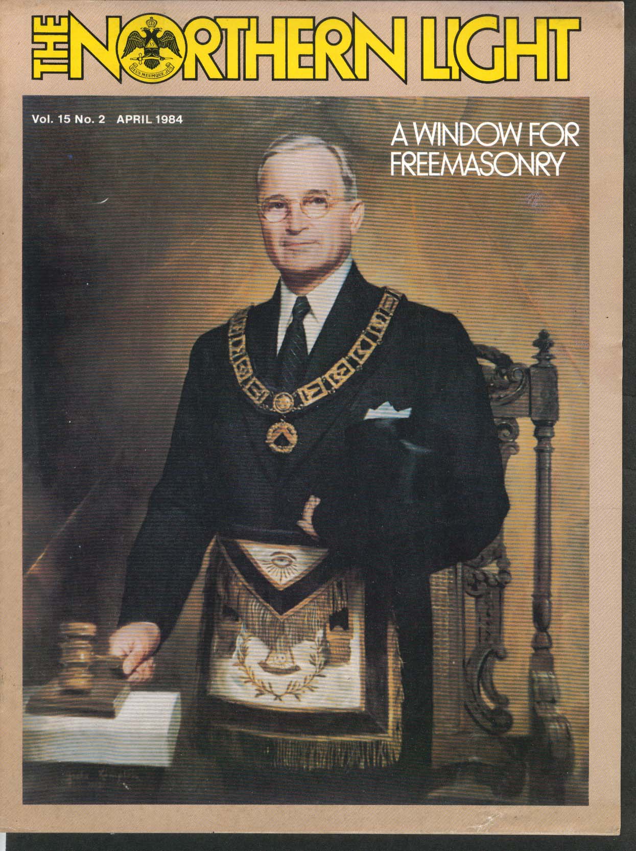 Image for NORTHERN LIGHT Vol 15 #2 George A Newbury Sovereign Grand Commander Mason 4 1984