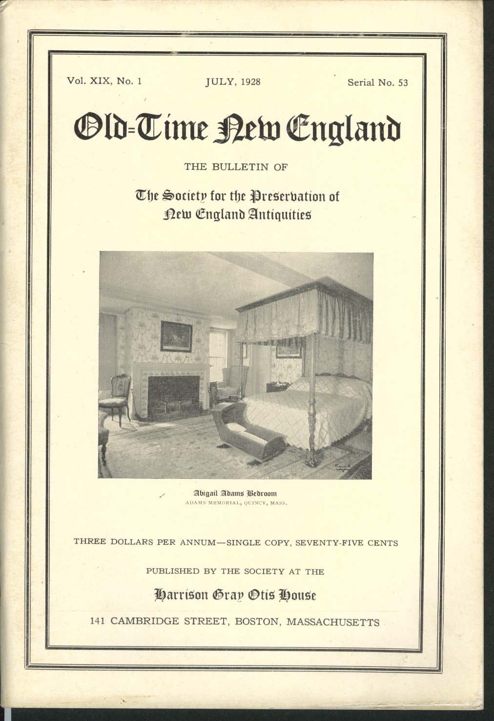 Image for OLD-TIME NEW ENGLAND Adams Mansion Whitewood Furniture London Survey 7 1928