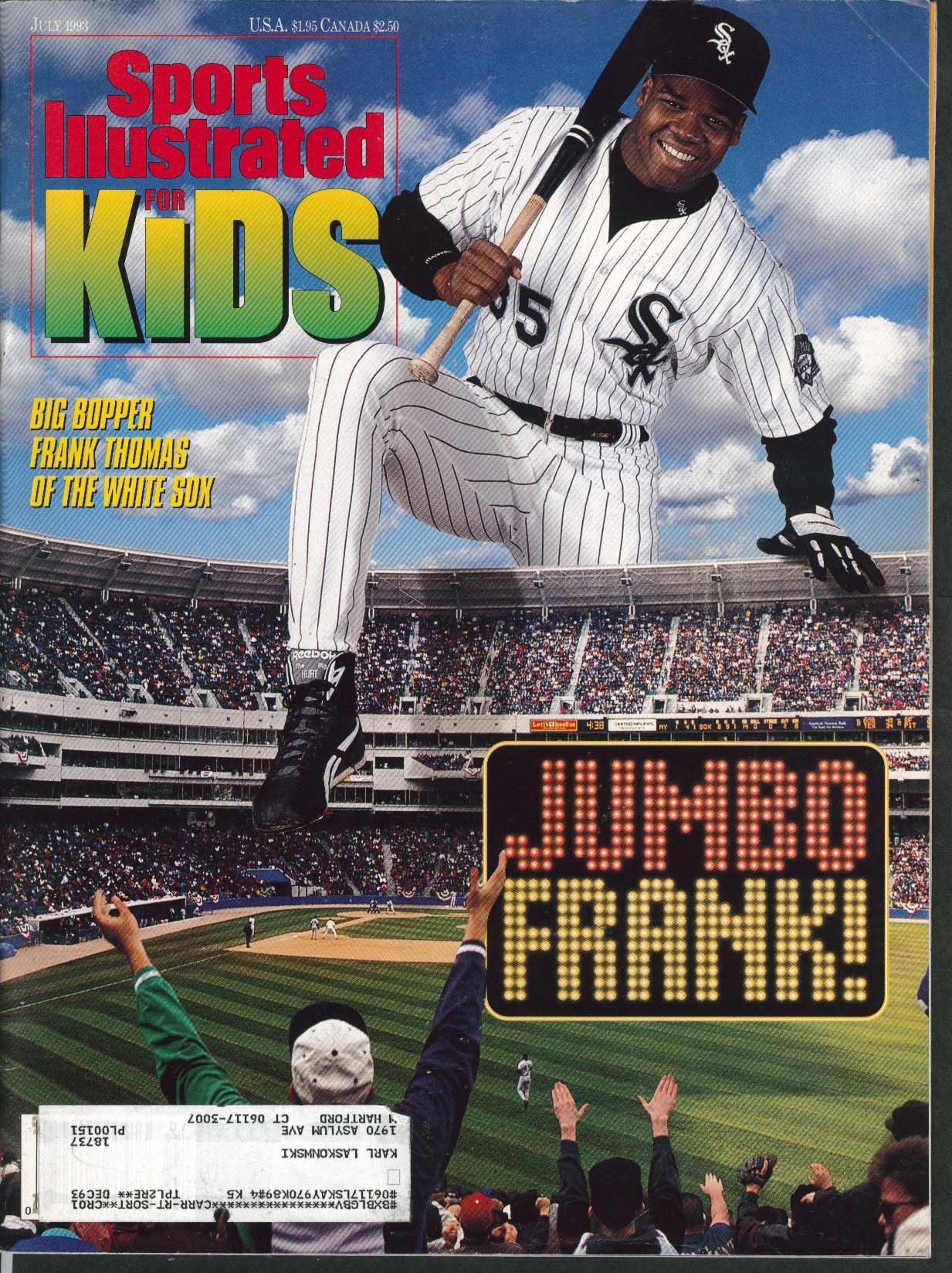Image for SPORTS ILLUSTRATED FOR KIDS Frank Thomas Shaquille O'Neal Oksana Baiul ++ 7 1993