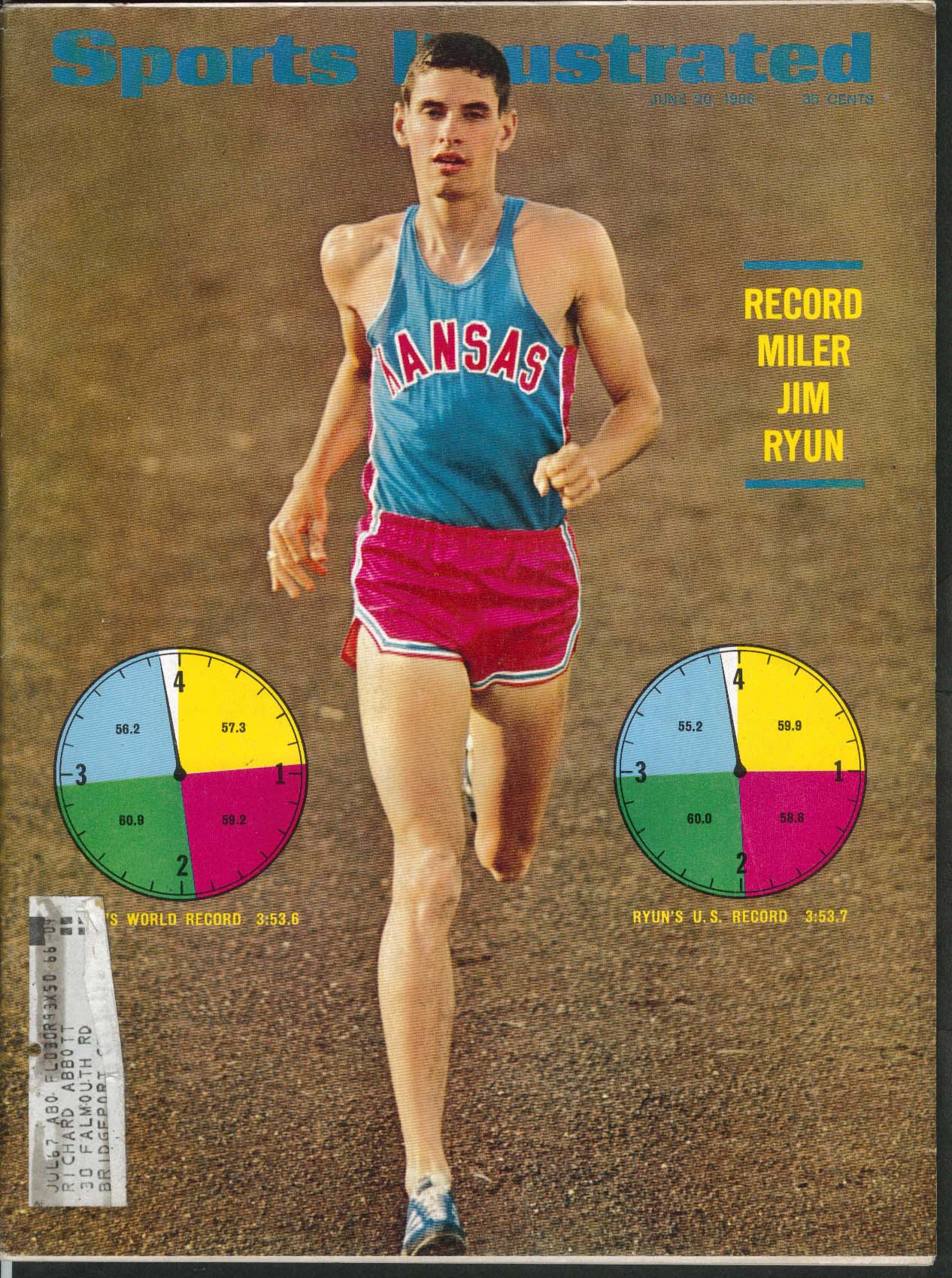 Image for SPORTS ILLUSTRATED Jim Ryun Tex Schramm Ralph Houk Charles Schulz ++ 6/20 1966