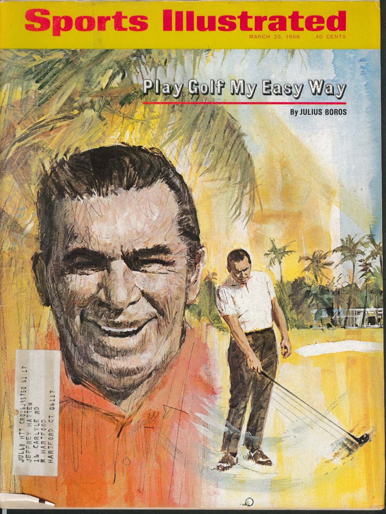 Image for SPORTS ILLUSTRATED Julius Boros Billy Kidd Nancy Greene Larry James ++ 3/25 1968