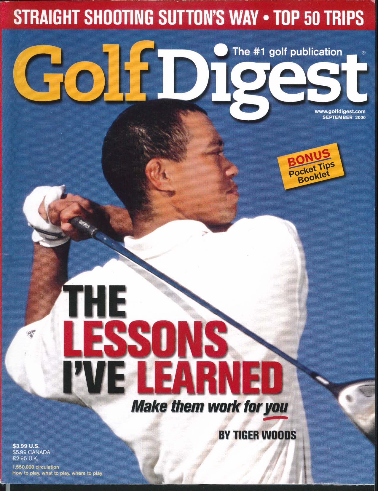 GOLF DIGEST Tiger Woods Hal Sutton Tom Watson Robert Trent